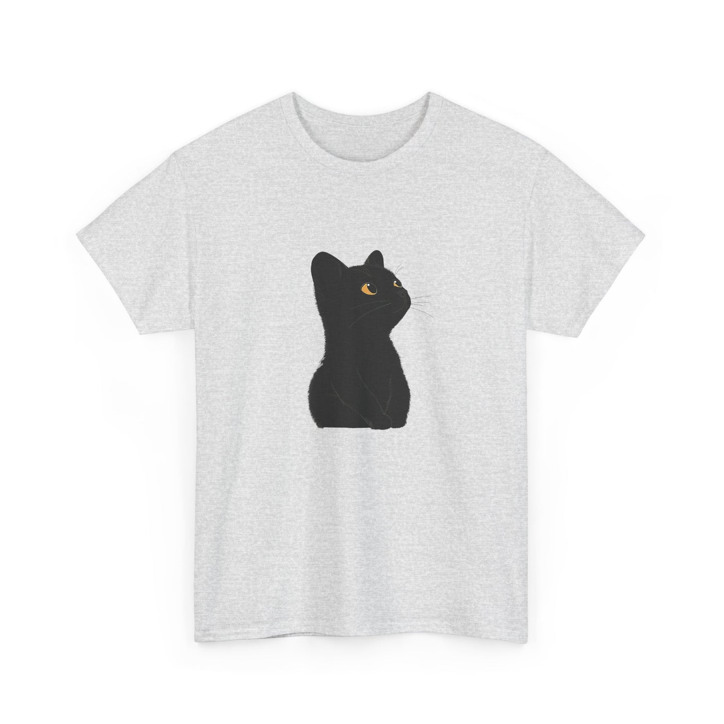 Black Cat Unisex Cotton Tee - Purrfect for Cat Lovers