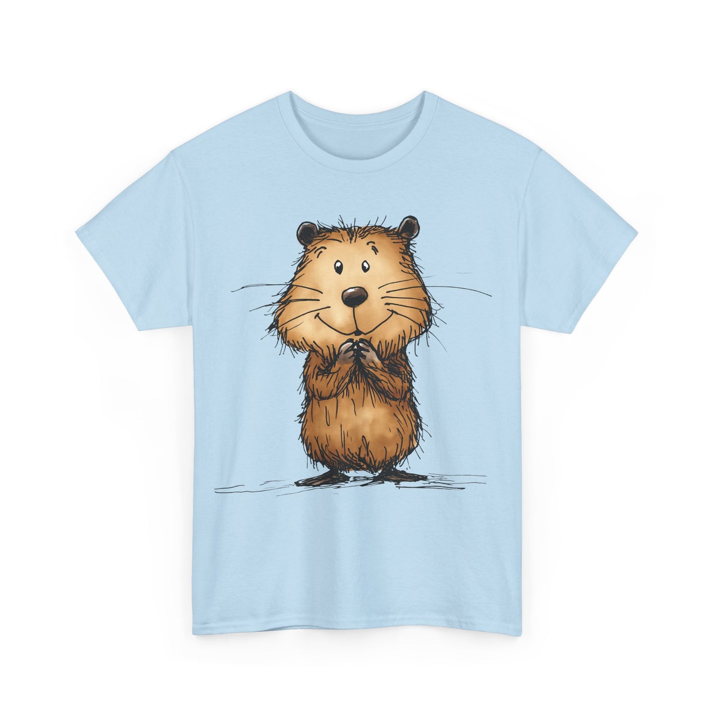 Cute Beaver Unisex Heavy Cotton Tee