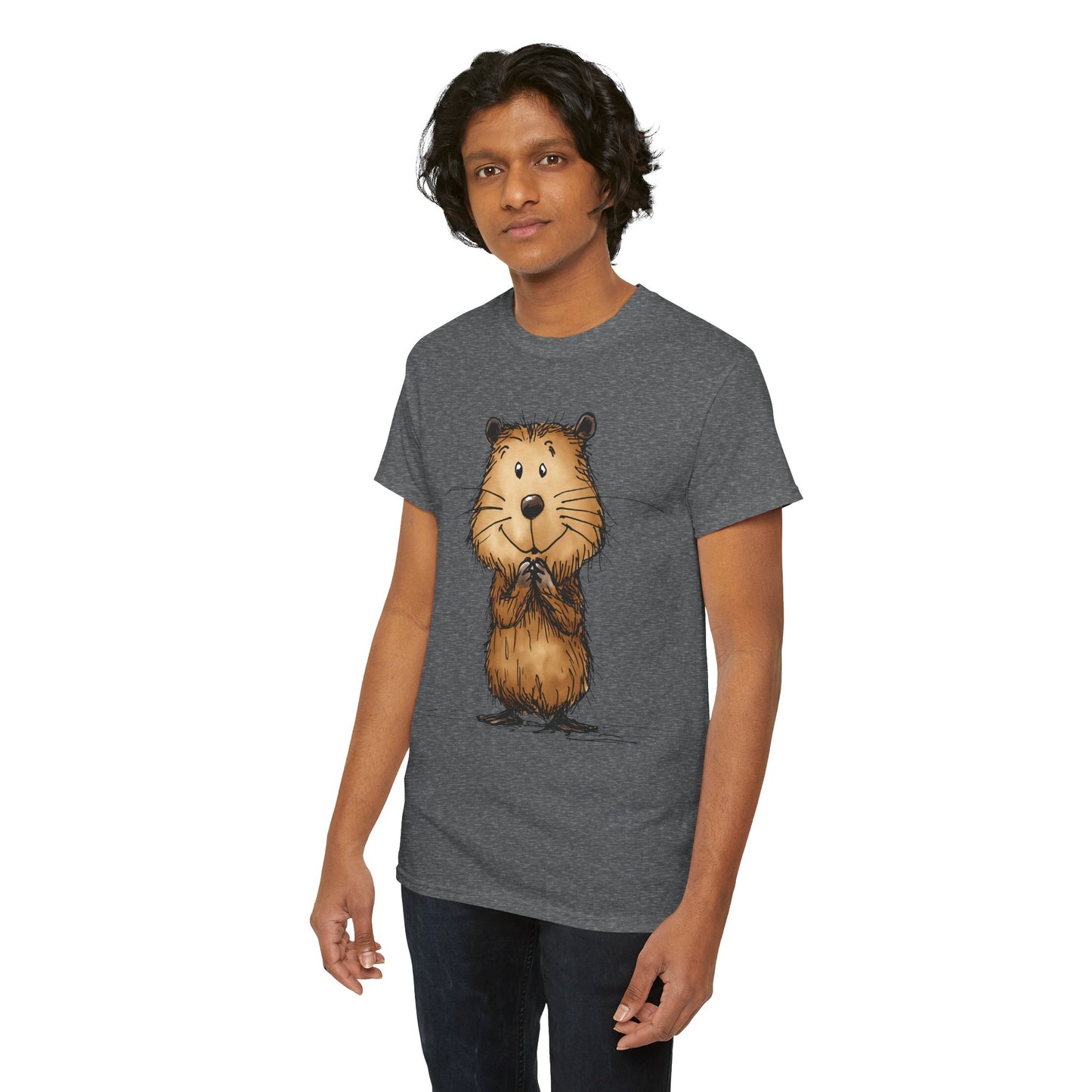 Cute Beaver Unisex Heavy Cotton Tee