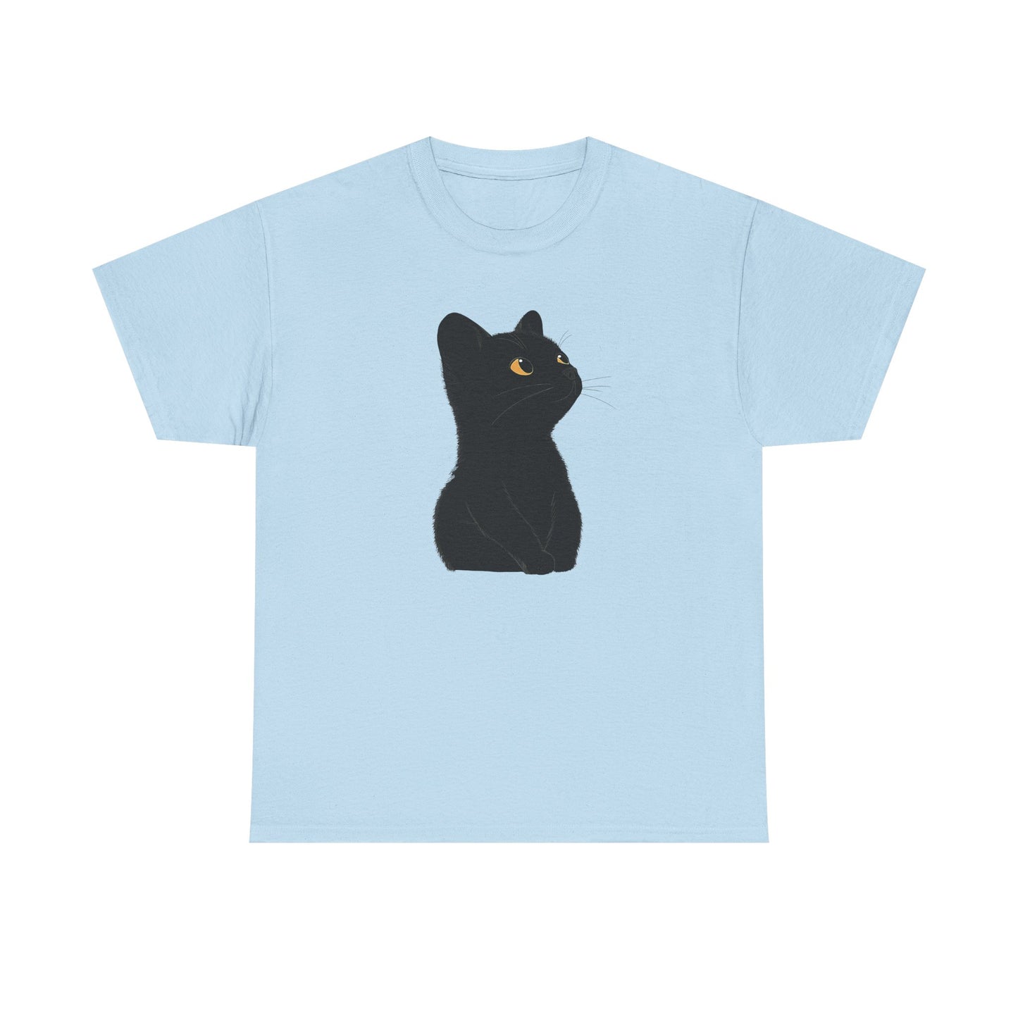 Cute Black Cat Unisex Cotton Tee - Purrfect for Cat Lovers