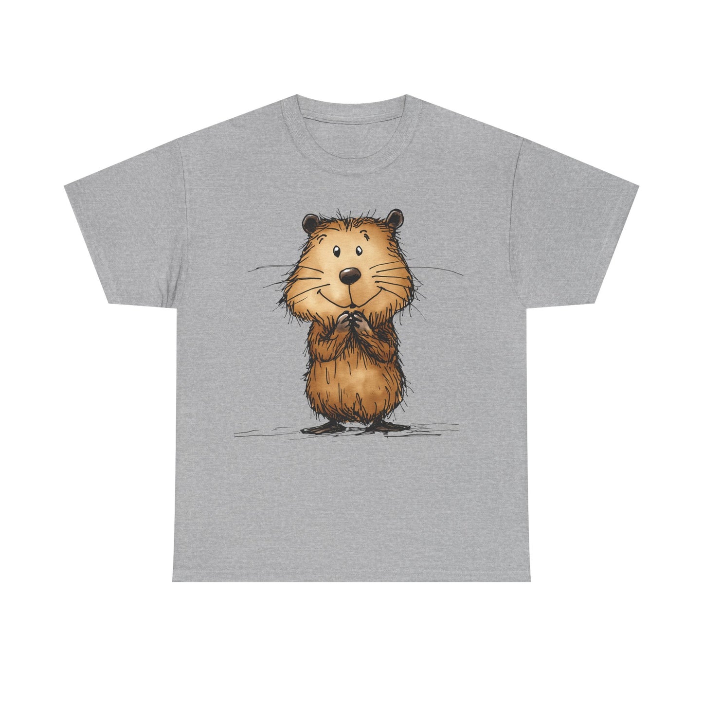 Cute Beaver Unisex Heavy Cotton Tee