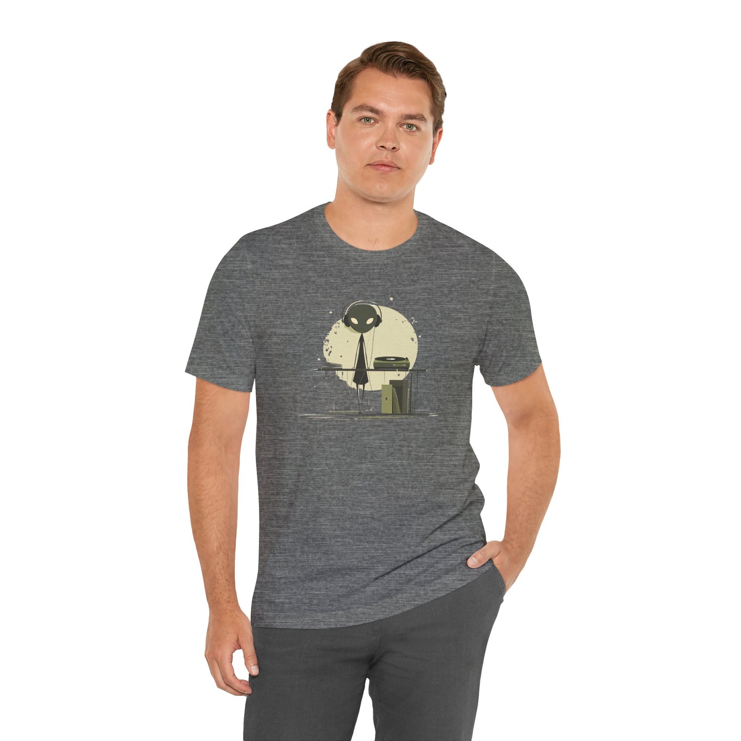 Alien DJ Unisex Jersey Short Sleeve Tee - Perfect for Music Lovers and Sci-Fi Fans