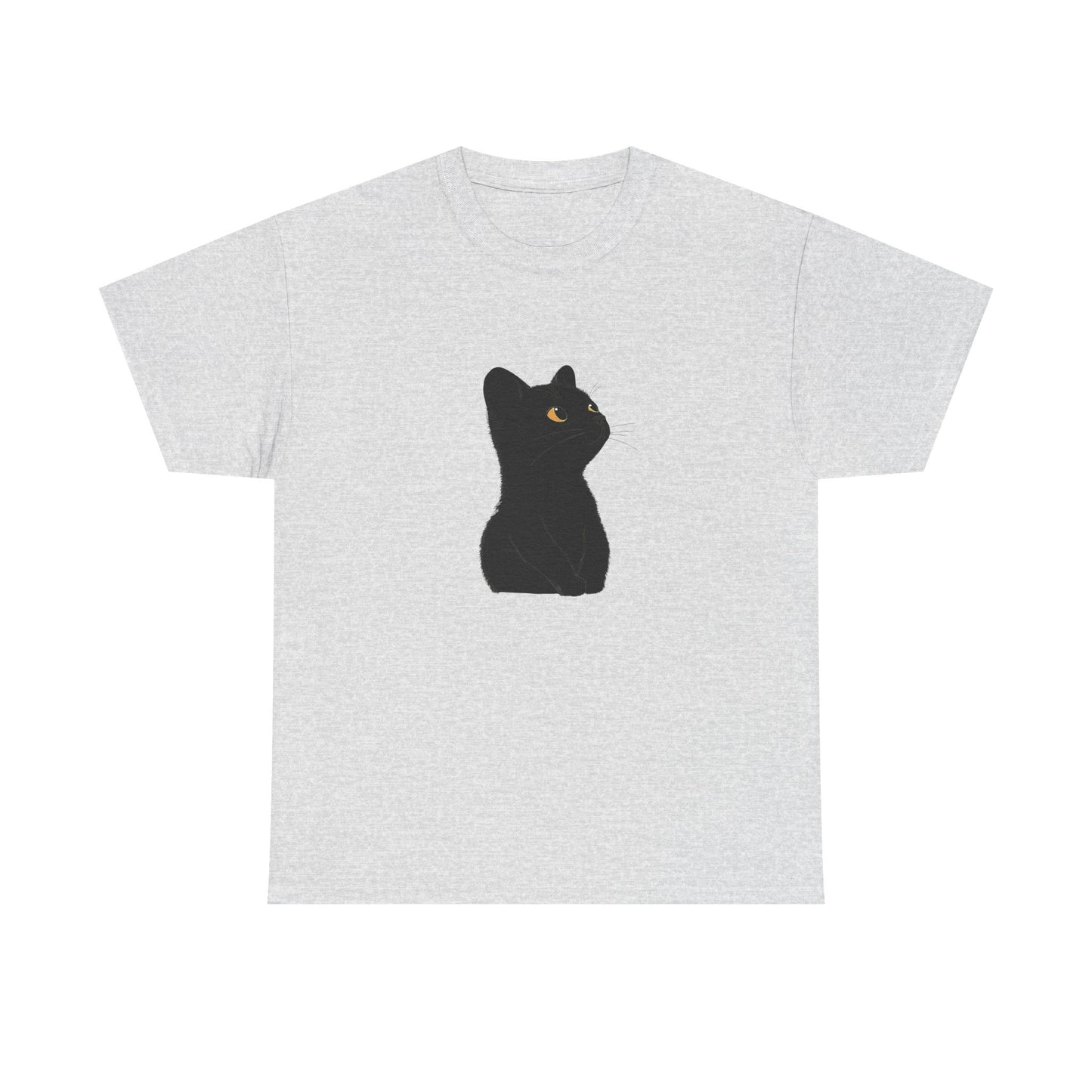 Black Cat Unisex Cotton Tee - Purrfect for Cat Lovers