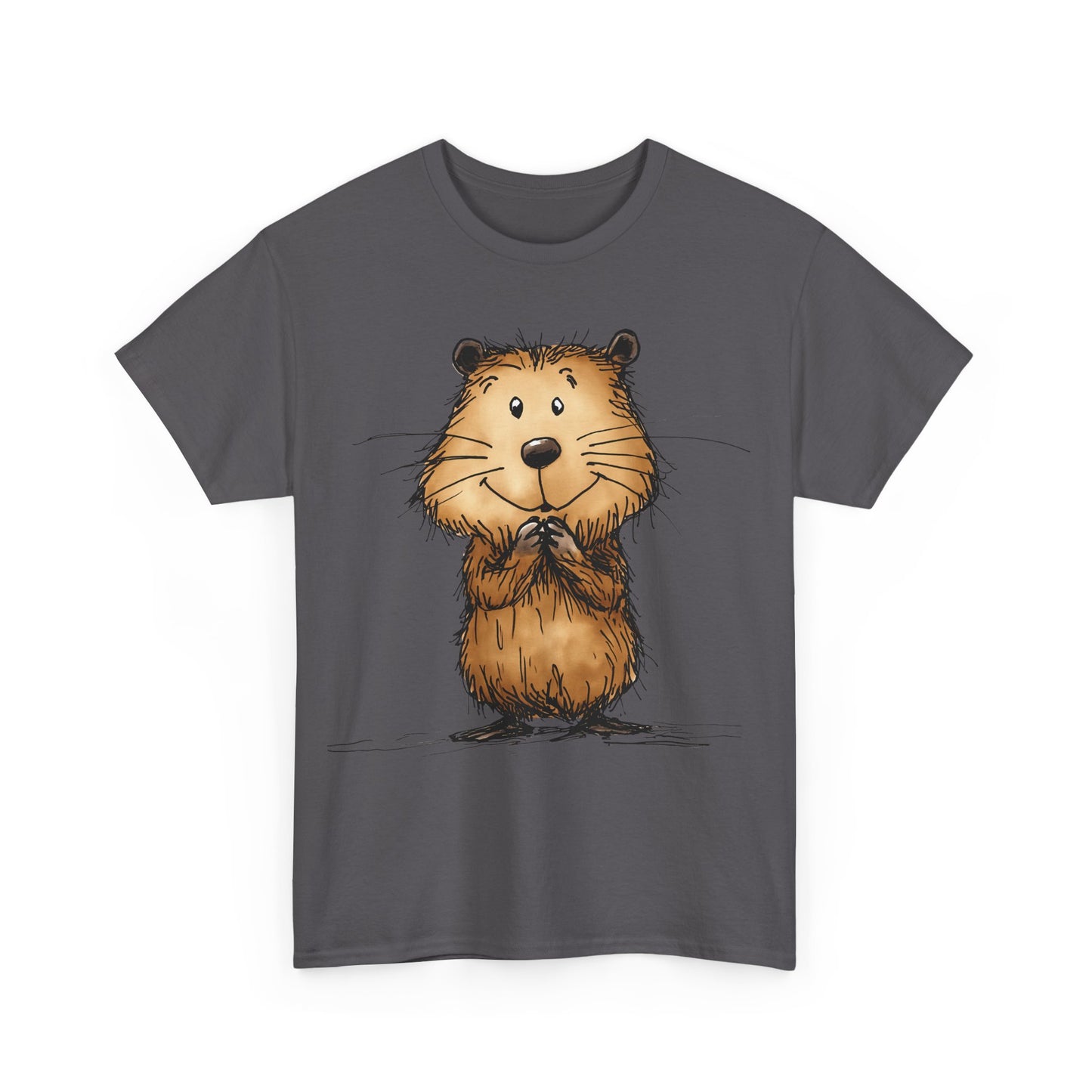 Cute Beaver Unisex Heavy Cotton Tee