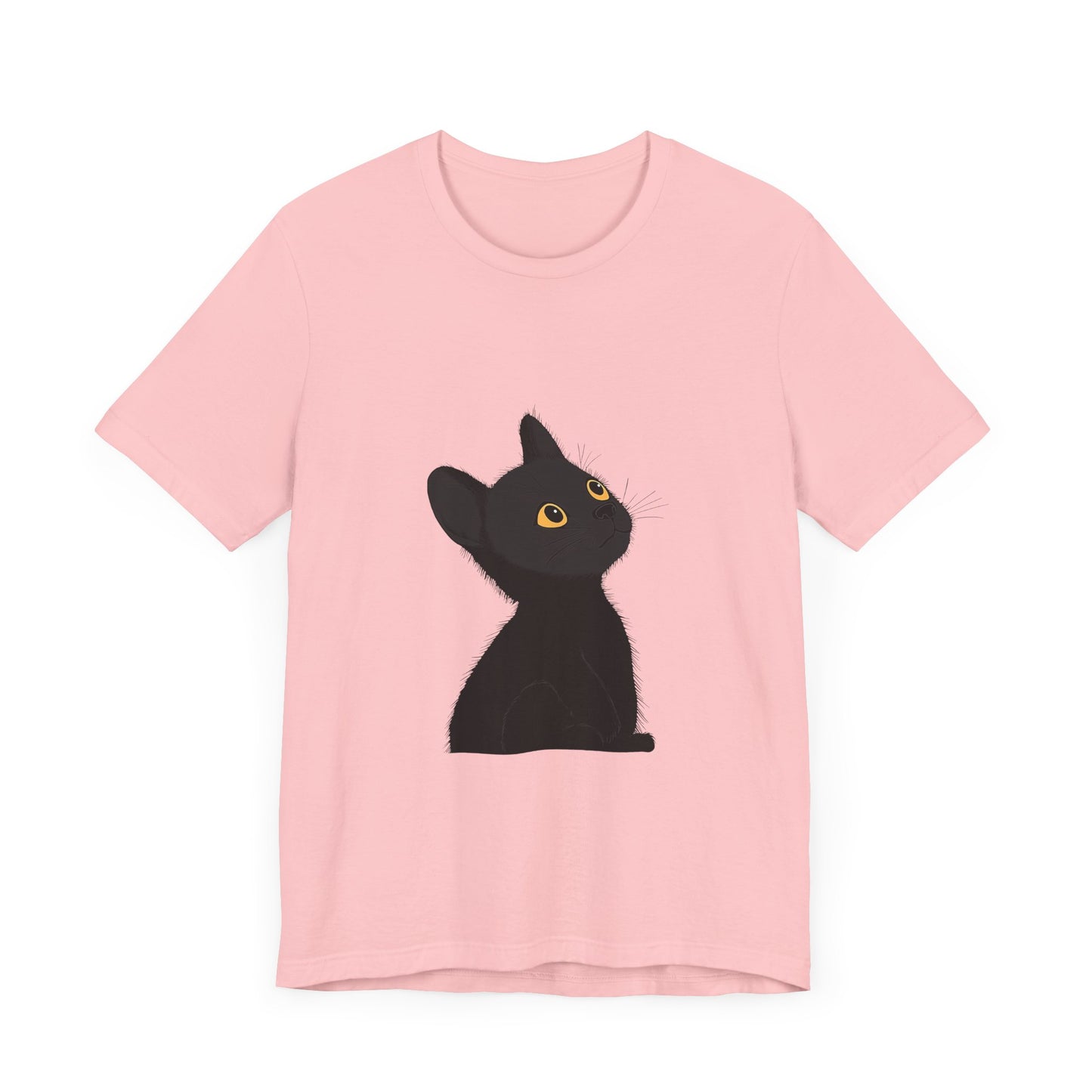 Cute Black Cat Unisex Jersey Tee - Purrfect for Cat Lovers