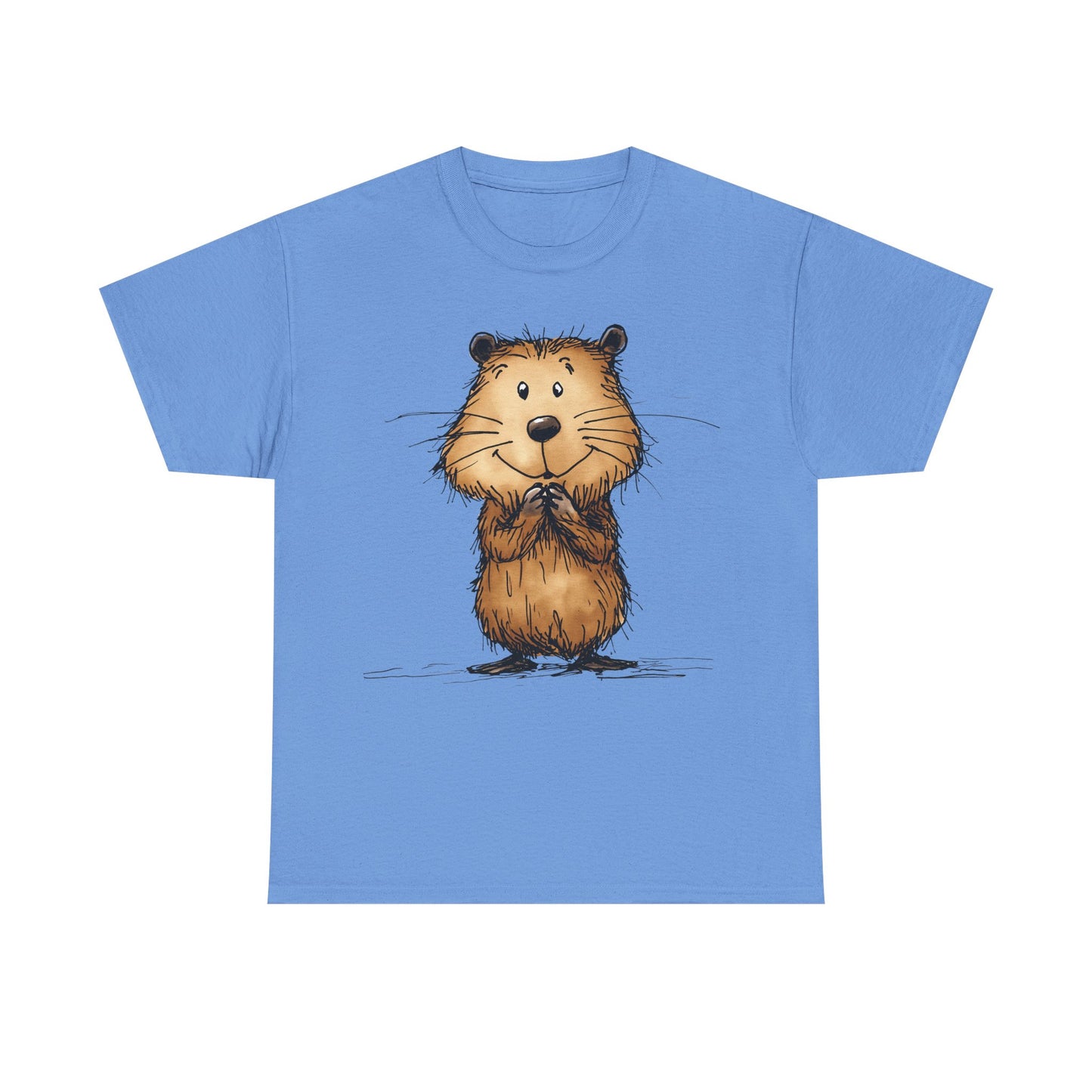 Cute Beaver Unisex Heavy Cotton Tee