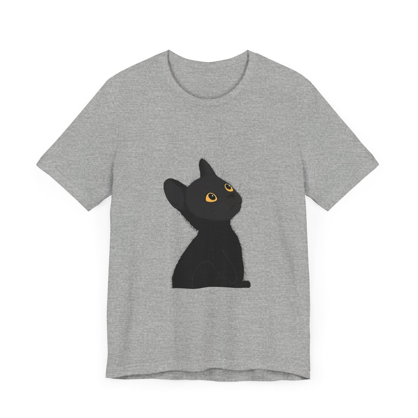 Cute Black Cat Unisex Jersey Tee - Purrfect for Cat Lovers