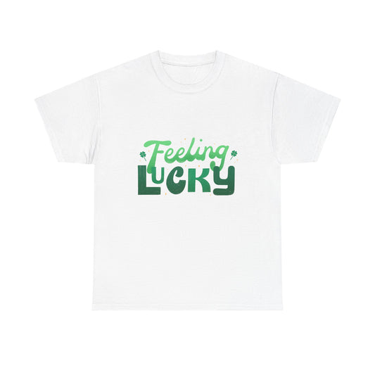 Feeling Lucky Unisex Heavy Cotton Tee - St. Patrick's Day Shirt