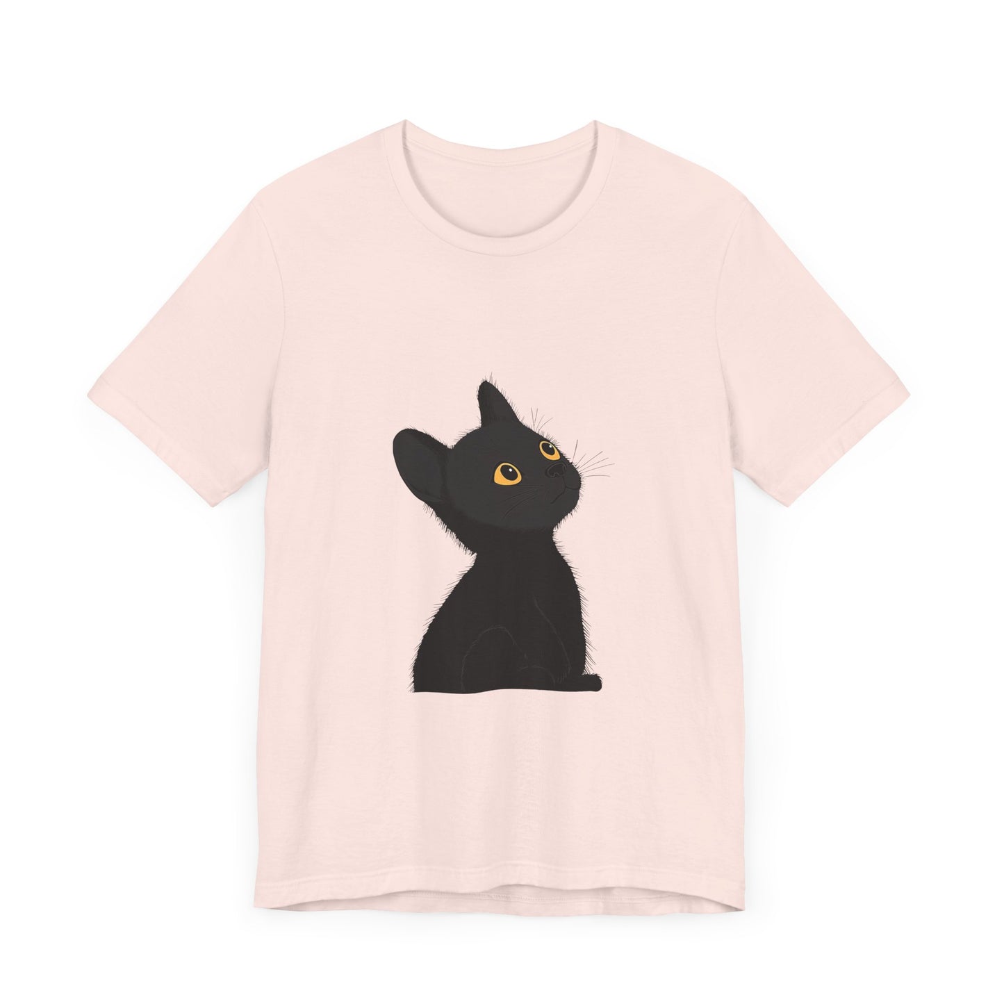 Cute Black Cat Unisex Jersey Tee - Purrfect for Cat Lovers