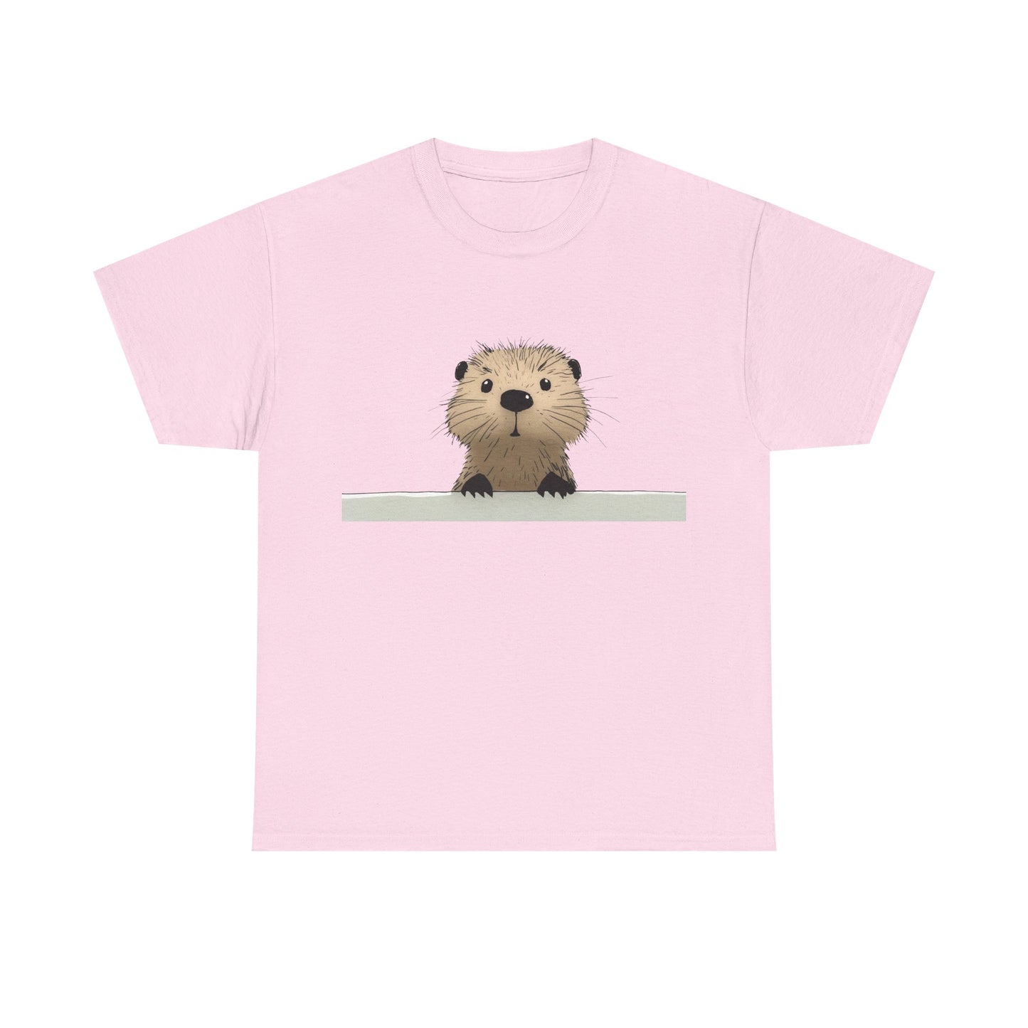 Cute Beaver Unisex Heavy Cotton Tee - Perfect for Animal Lovers