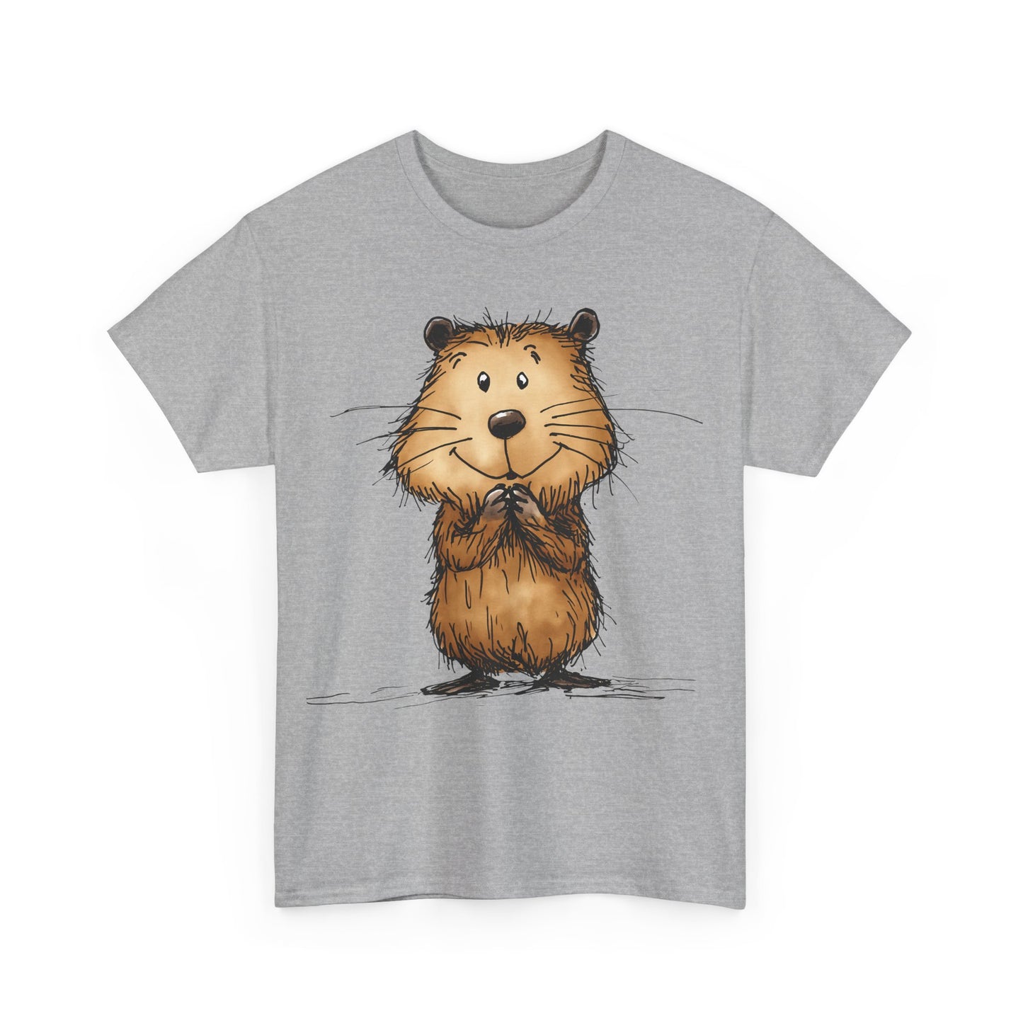 Cute Beaver Unisex Heavy Cotton Tee