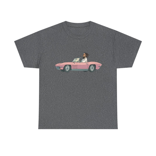 Jesus Drives a Hot Rod - Unisex Heavy Cotton Tee - Retro Car Design