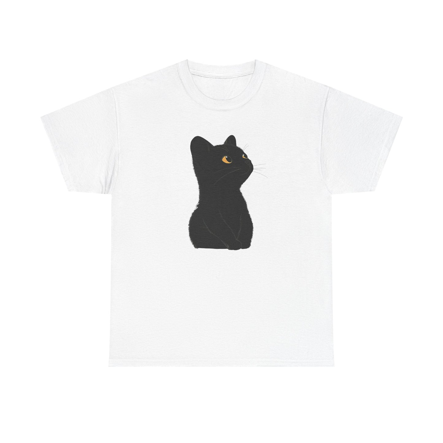 Cute Black Cat Unisex Cotton Tee - Purrfect for Cat Lovers