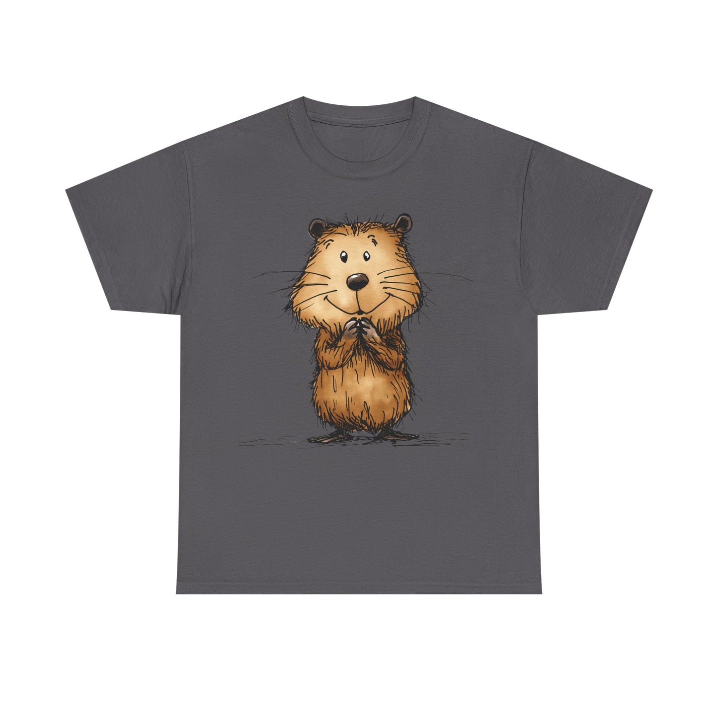 Cute Beaver Unisex Heavy Cotton Tee