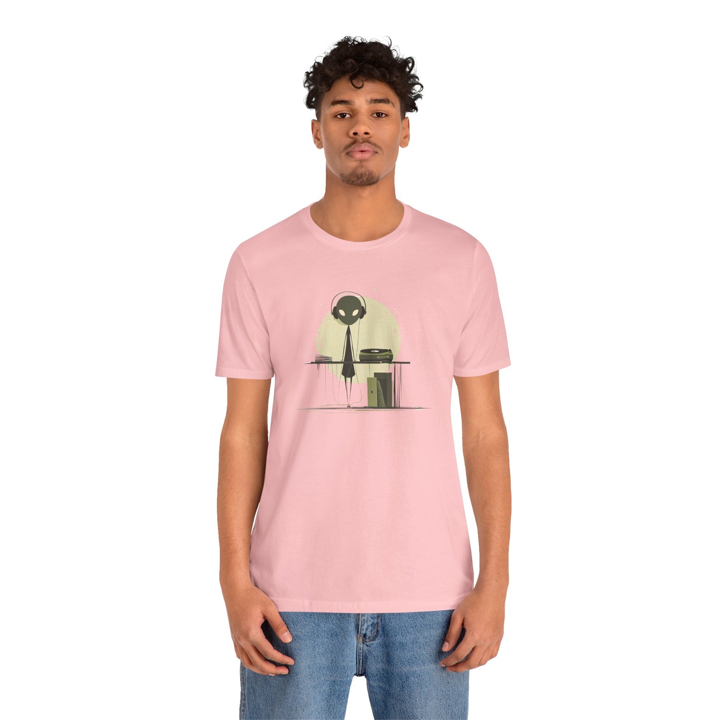 Alien DJ Unisex Jersey Short Sleeve Tee - Perfect for Music Lovers and Sci-Fi Fans
