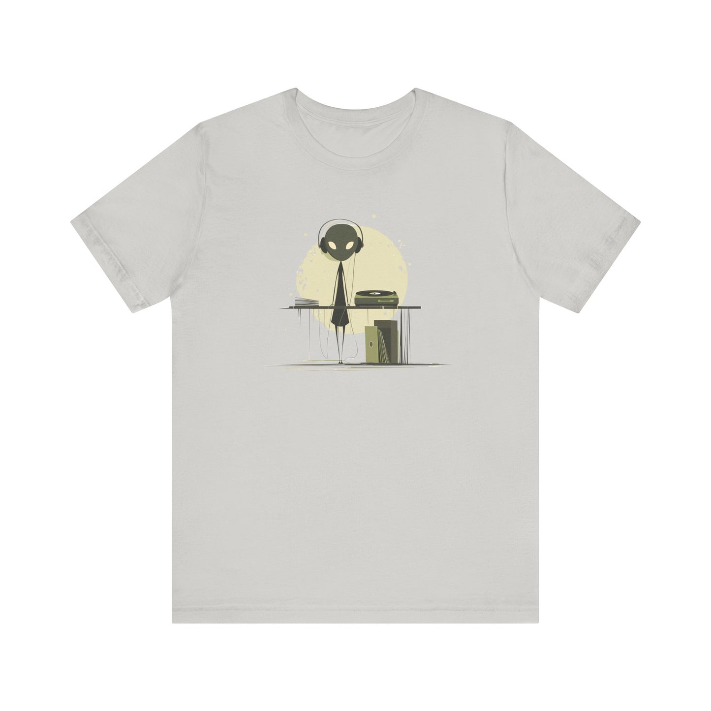 Alien DJ Unisex Jersey Short Sleeve Tee - Perfect for Music Lovers and Sci-Fi Fans