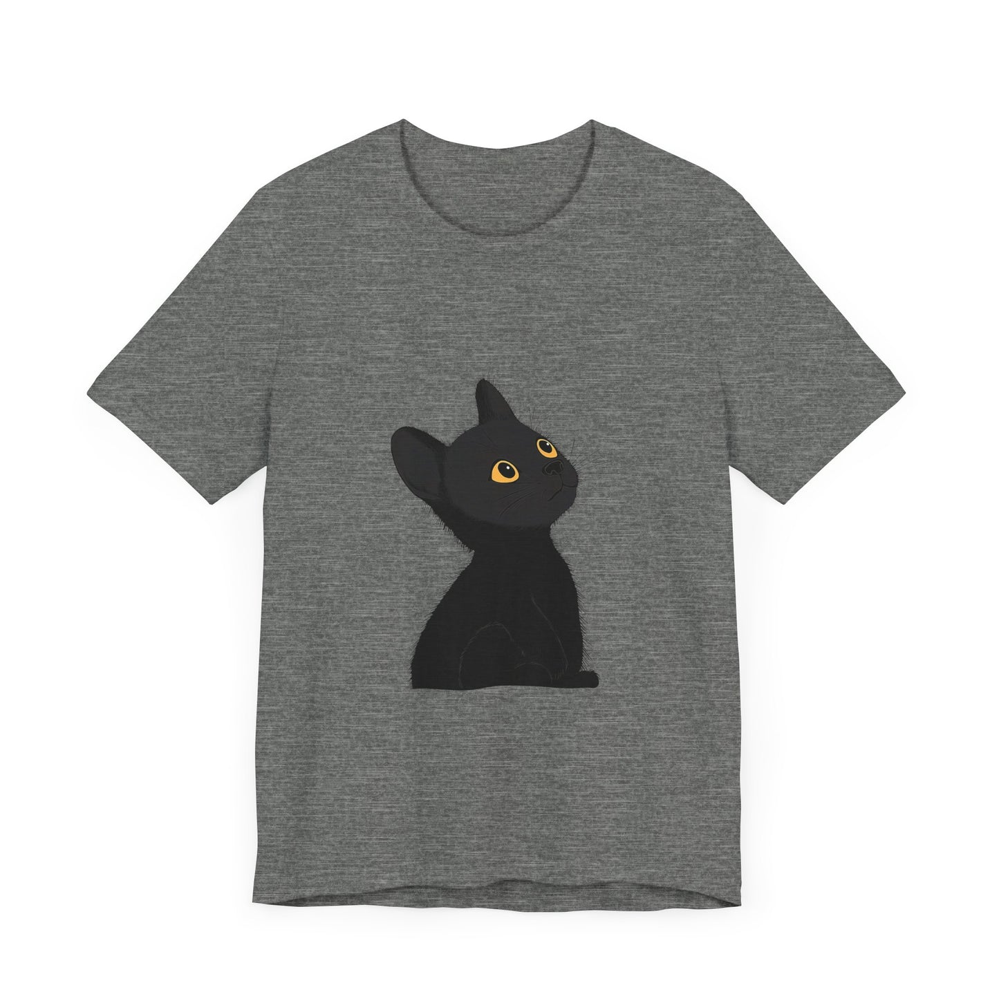 Cute Black Cat Unisex Jersey Tee - Purrfect for Cat Lovers