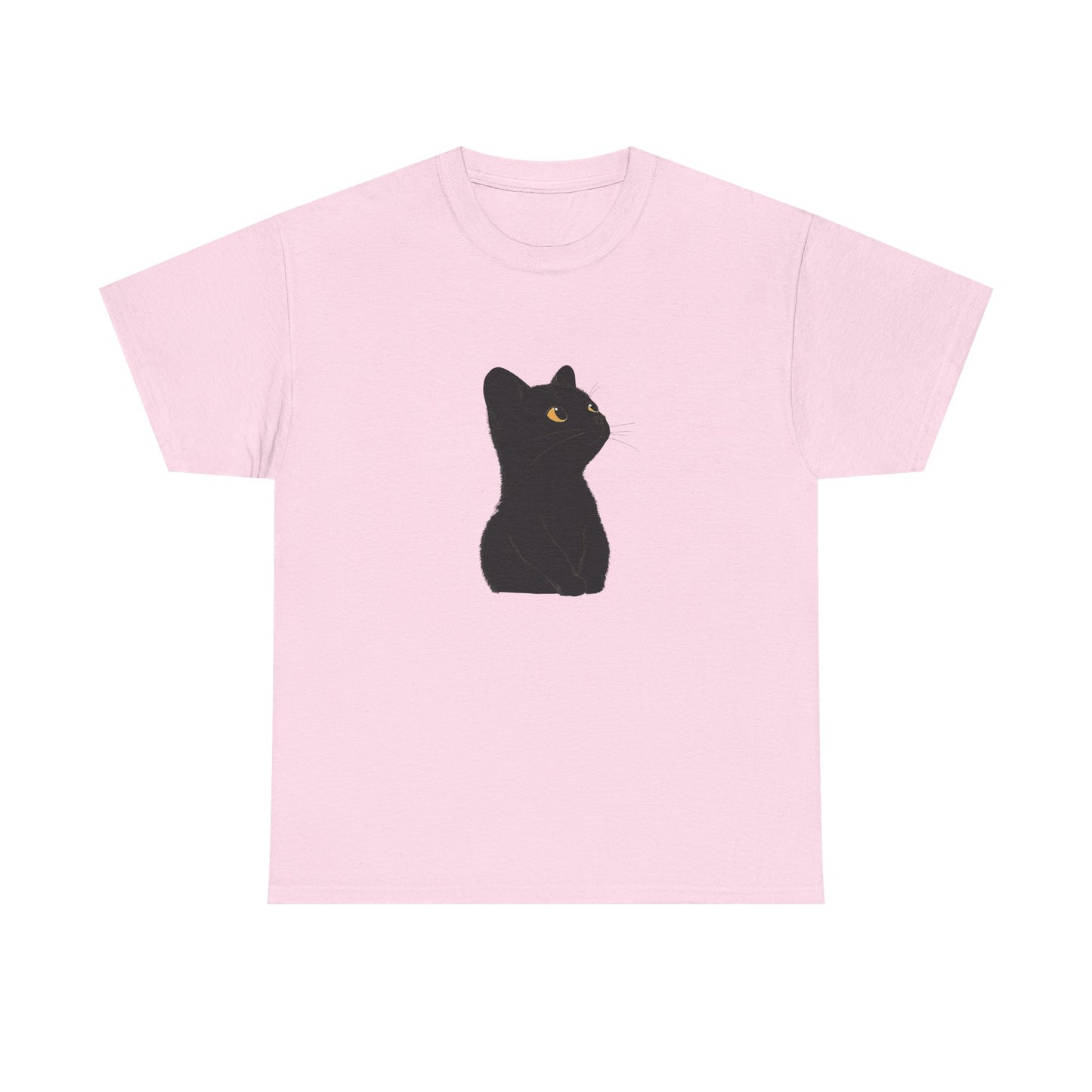 Black Cat Unisex Cotton Tee - Purrfect for Cat Lovers