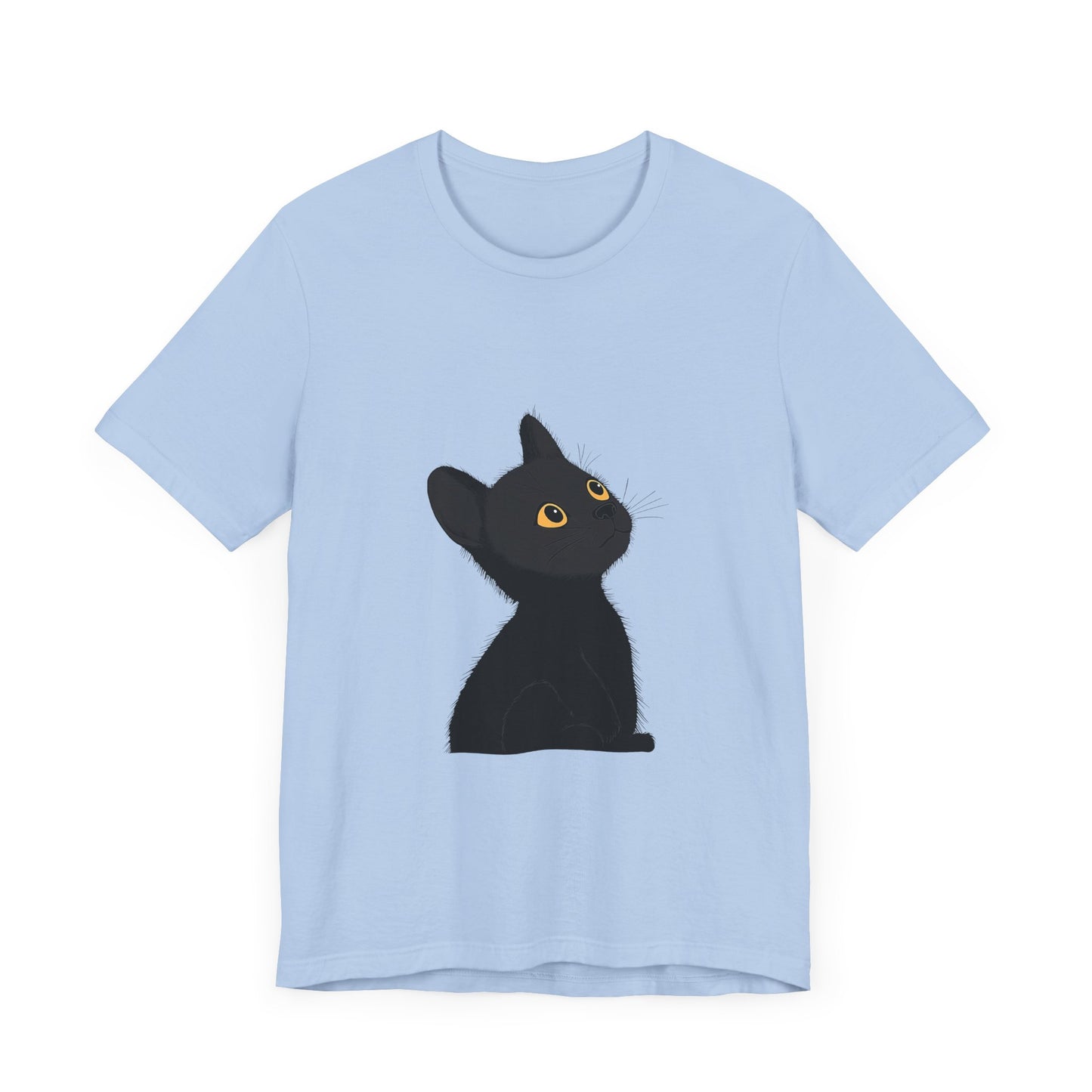 Cute Black Cat Unisex Jersey Tee - Purrfect for Cat Lovers