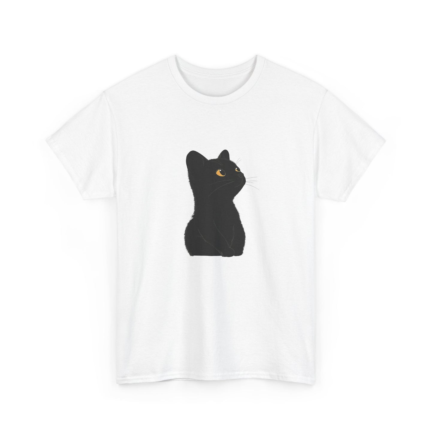 Black Cat Unisex Cotton Tee - Purrfect for Cat Lovers
