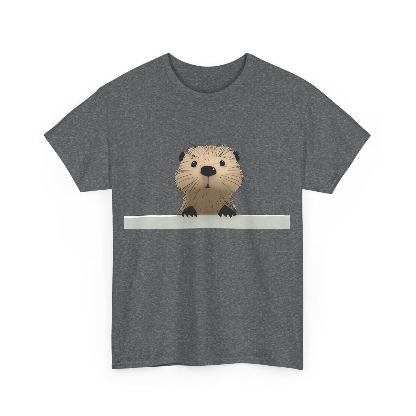 Cute Beaver Unisex Heavy Cotton Tee - Perfect for Animal Lovers